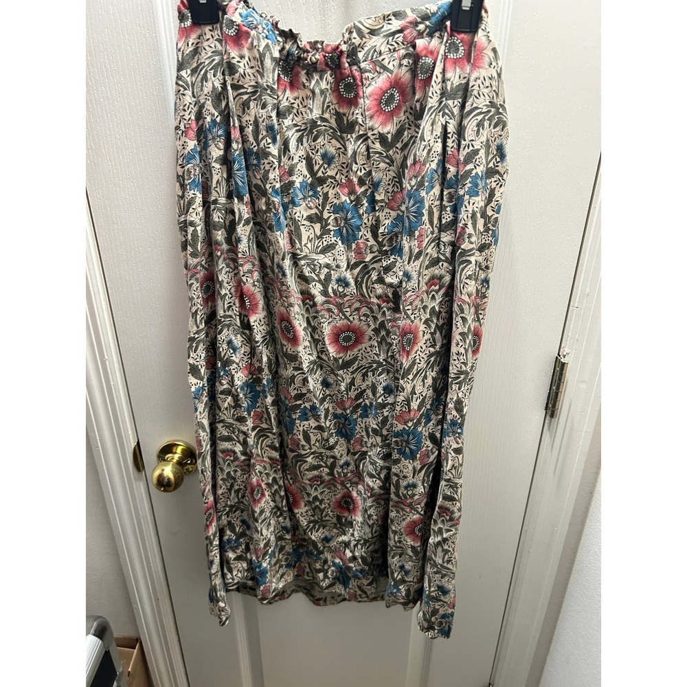 Vintage Bechamel Botanical Gardens Floral Midi Skirt Size 10 Cottagecore